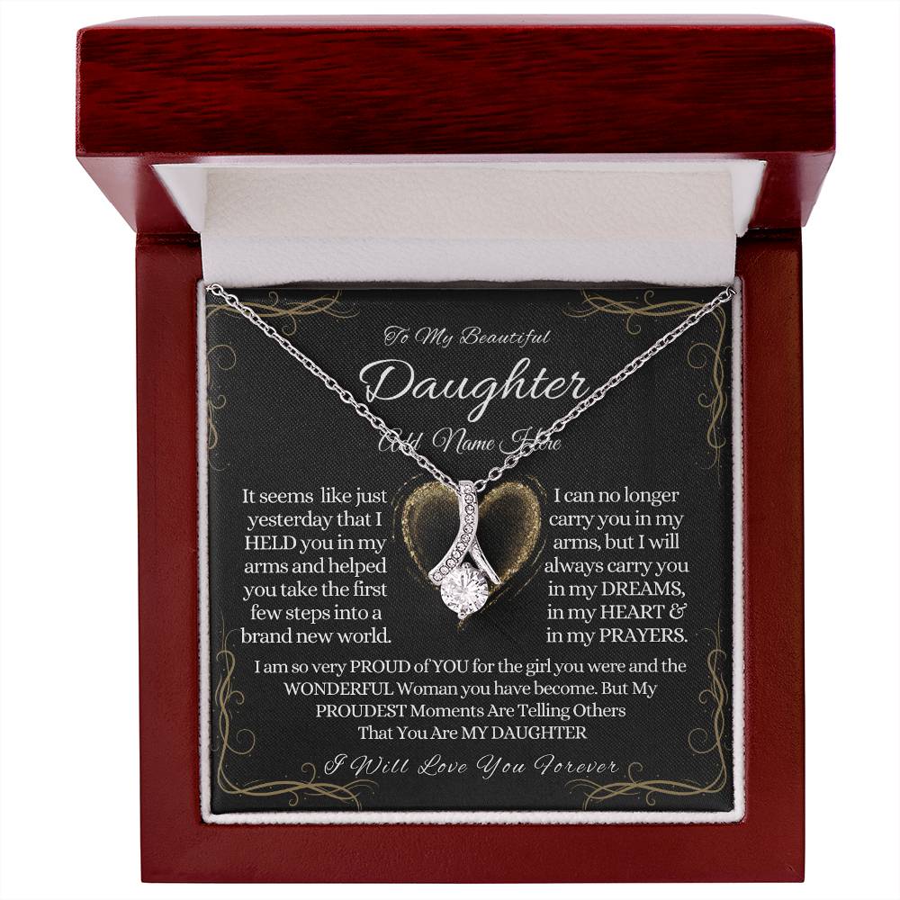 To My Beautiful Daughter Alluring Beauty Necklace