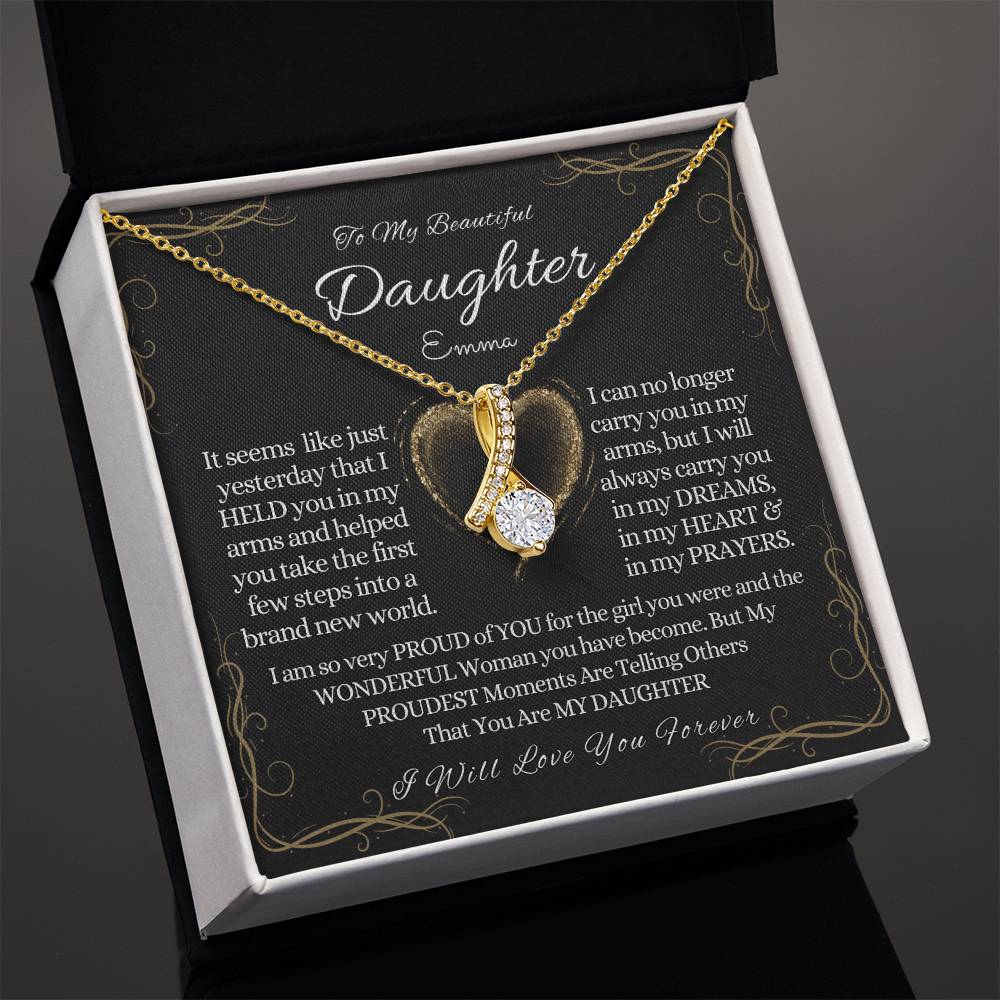 To My Beautiful Daughter Alluring Beauty Necklace