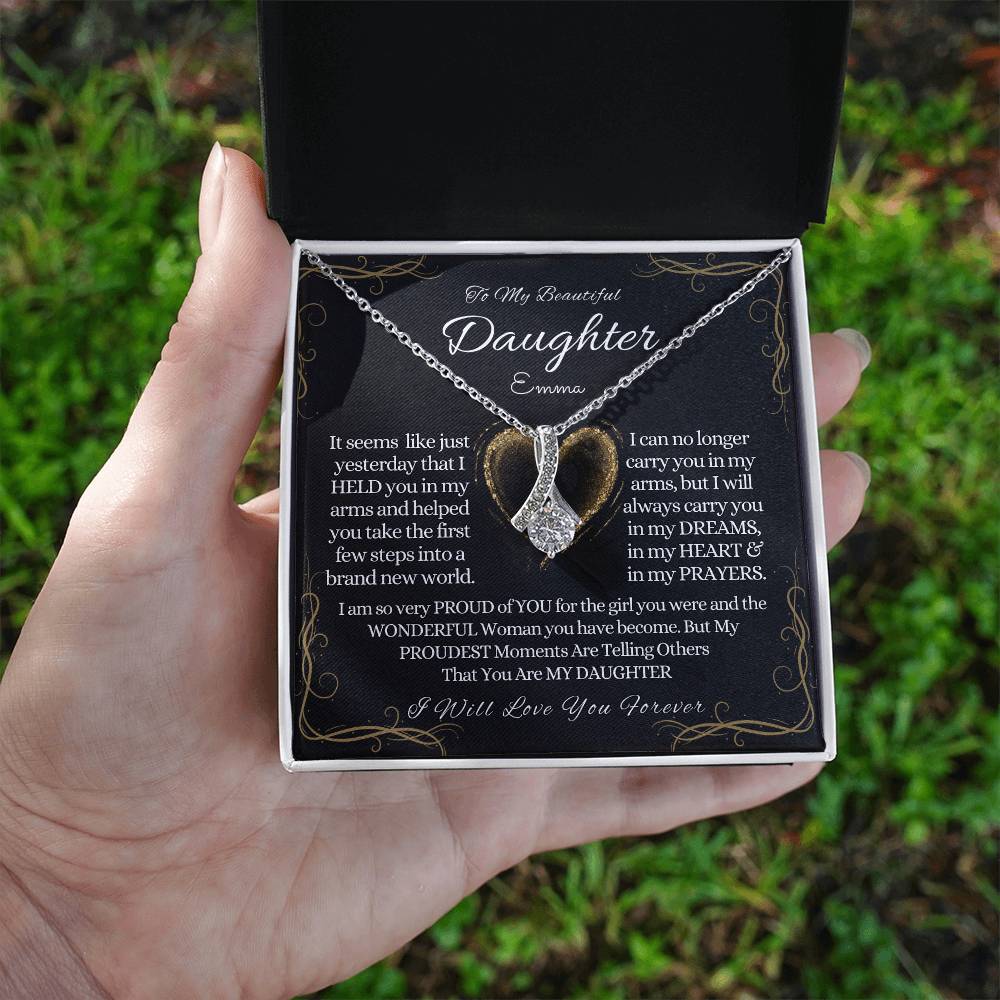 To My Beautiful Daughter Alluring Beauty Necklace