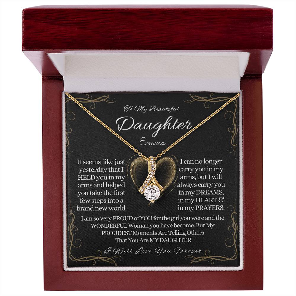 To My Beautiful Daughter Alluring Beauty Necklace