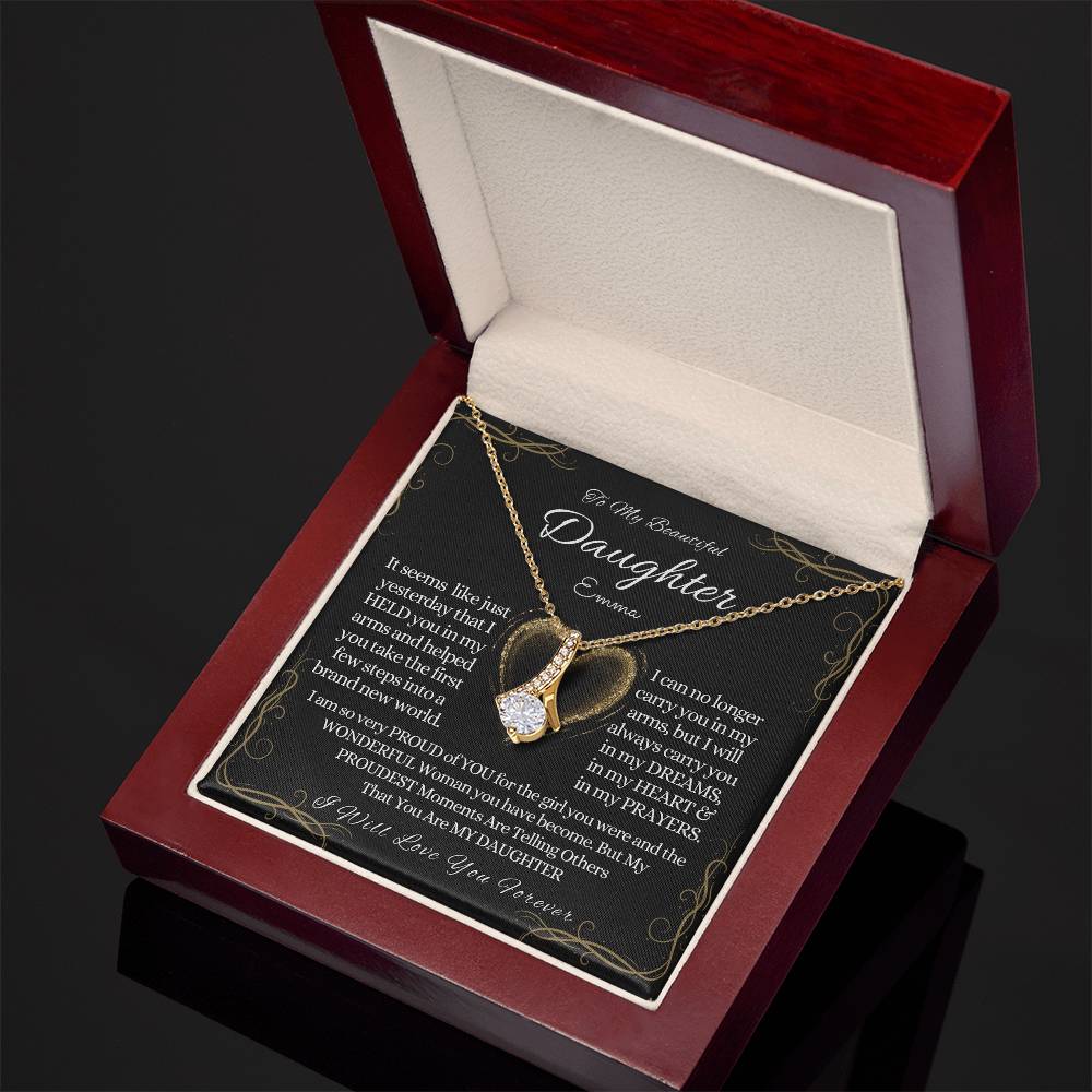 To My Beautiful Daughter Alluring Beauty Necklace